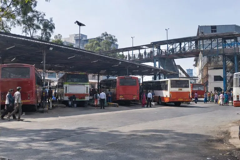 Swargate is the nearest big bus stand, and the fastest way in from most of Pune.