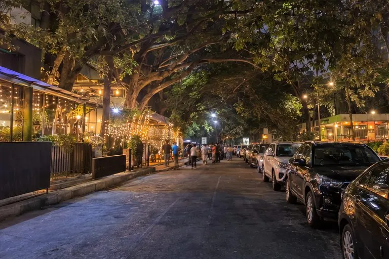 Koregaon Park. The going-out end of the city, and the most expensive.